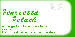 henrietta pelach business card